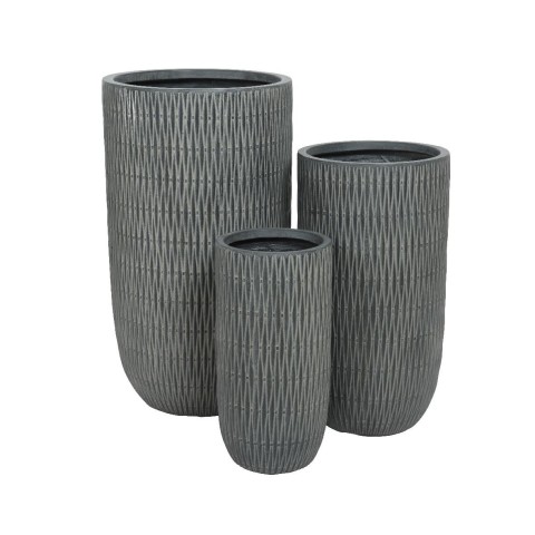 SET 3 VASI ANTRACITE H78.5